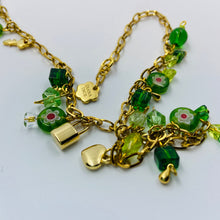 Load image into Gallery viewer, Green Red Millefiori - Czech Glass Necklace
