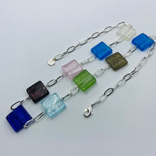 Load image into Gallery viewer, Multi Color Square Murano Beads Necklace
