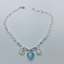 Load image into Gallery viewer, Sky Blue- White Colour Murano Beads Necklace
