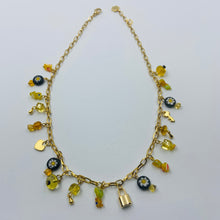 Load image into Gallery viewer, Amber Millefiori - Czech Glass Necklace
