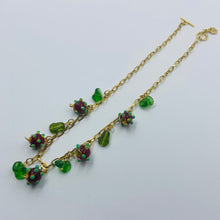 Load image into Gallery viewer, Red-Green Dot Lampwork Bead Necklace
