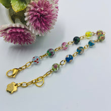 Load image into Gallery viewer, Flower Lampwork Bead Bracelet -2
