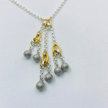 Load image into Gallery viewer, Silver Balls Fringe Necklace
