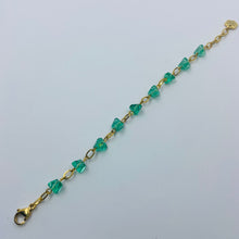 Load image into Gallery viewer, Water Green Nugget Czech Glass Bead Bracelet
