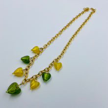 Load image into Gallery viewer, All Hearth Yellow-Green Murano Beads Necklace
