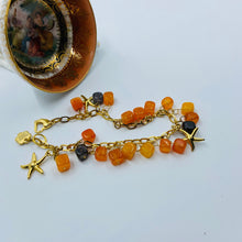 Load image into Gallery viewer, Orange Coloured Agate Stone Bracelet
