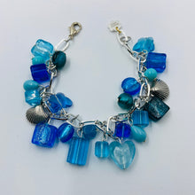 Load image into Gallery viewer, Shell Blue Murano Beads Rich Bracelet
