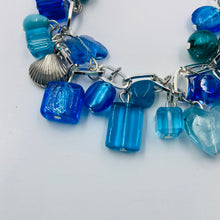 Load image into Gallery viewer, Shell Blue Murano Beads Rich Bracelet
