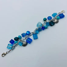 Load image into Gallery viewer, Shell Blue Murano Beads Rich Bracelet
