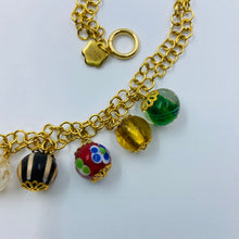 Load image into Gallery viewer, Ten Multi colour  Lampwork Bead Necklace
