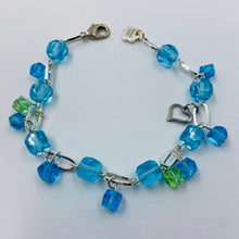 Load image into Gallery viewer, Blue-Green Czech Glass Bead Bracelet
