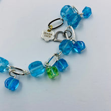 Load image into Gallery viewer, Blue-Green Czech Glass Bead Bracelet
