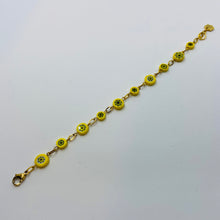 Load image into Gallery viewer, Millefiori Straight Yellow Colour Beads Bracelet
