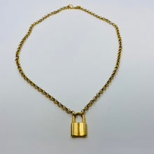 Load image into Gallery viewer, Golden Lock Pendant Necklace
