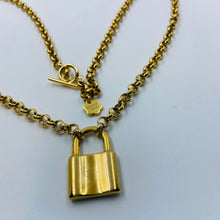 Load image into Gallery viewer, Golden Lock Pendant Necklace
