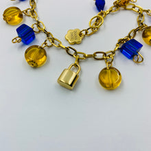 Load image into Gallery viewer, Amber-Blue - Czech Glass Bracelet
