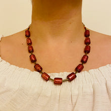 Load image into Gallery viewer, Fuschia Red Murano Beads Necklace
