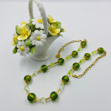 Load image into Gallery viewer, Pistachio Green Murano Beads Necklace with Czech Glassbeads.
