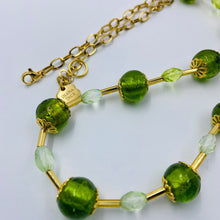 Load image into Gallery viewer, Pistachio Green Murano Beads Necklace with Czech Glassbeads.
