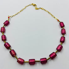 Load image into Gallery viewer, Fuschia Red Murano Beads Necklace
