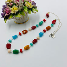 Load image into Gallery viewer, Mixed Colours Handmade Glass Beads Necklace
