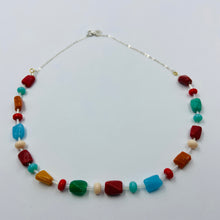 Load image into Gallery viewer, Mixed Colours Handmade Glass Beads Necklace
