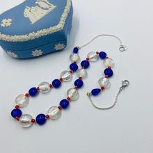 Load image into Gallery viewer, Navy Colours Murano  Necklace
