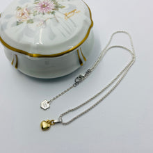 Load image into Gallery viewer, 18K Gold Plated Heart on Silver Plated Chain Necklace
