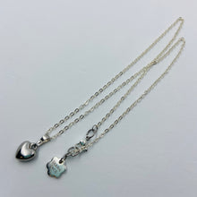 Load image into Gallery viewer, Shiny Silver Plated Heart on Silver Plated Chain Necklace
