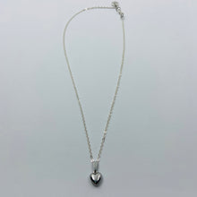 Load image into Gallery viewer, Shiny Silver Plated Heart on Silver Plated Chain Necklace
