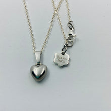 Load image into Gallery viewer, Shiny Silver Plated Heart on Silver Plated Chain Necklace
