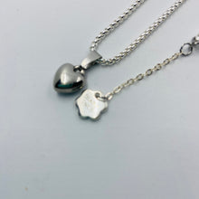 Load image into Gallery viewer, Shiny Silver Plated Heart on Silver Plated Chain Necklace
