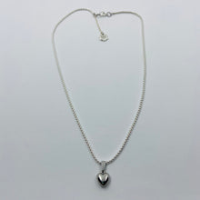 Load image into Gallery viewer, Shiny Silver Plated Heart on Silver Plated Chain Necklace
