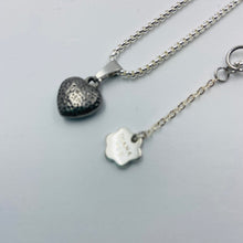 Load image into Gallery viewer, Silver Plated Heart on Shiny Silver Plated Chain Necklace
