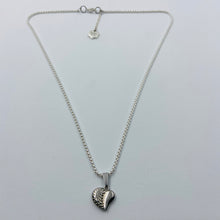 Load image into Gallery viewer, Silver Plated Heart 2 on Shiny Silver Plated Chain Necklace
