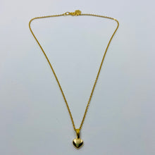 Load image into Gallery viewer, 18K Gold Plated Small Heart on Gold Plated Chain Necklace
