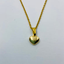 Load image into Gallery viewer, 18K Gold Plated Small Heart on Gold Plated Chain Necklace
