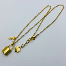 Load image into Gallery viewer, My Heart is Locked,  18 mm Pendant and its Key Necklace
