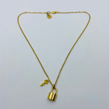 Load image into Gallery viewer, My Heart is Locked,  18 mm Pendant and its Key Necklace
