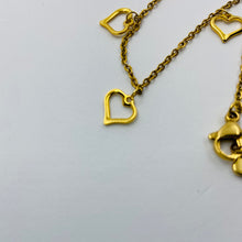 Load image into Gallery viewer, Three Gold Plated Heart Necklace
