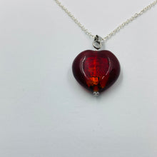 Load image into Gallery viewer, Fuchsia Coloured Hand Made Murano Bead on Thin Silver Plated Chain Necklace
